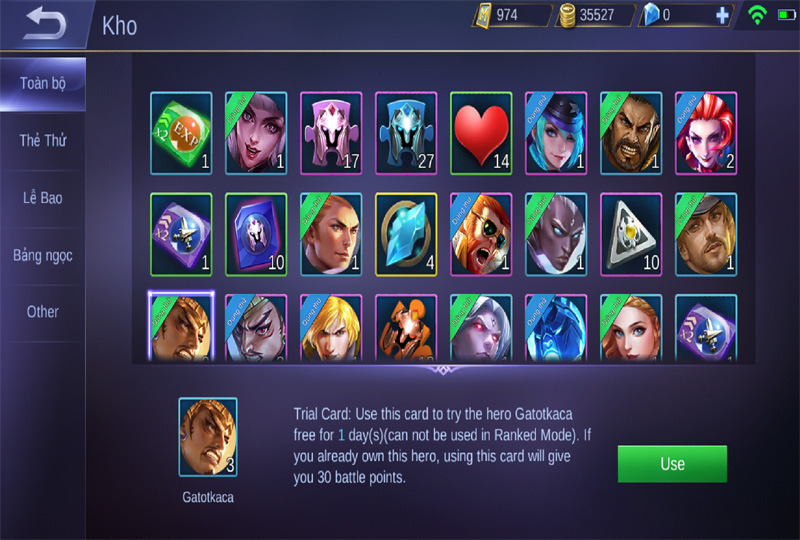hướng dẫn mobile legends cách sở hữu tướng