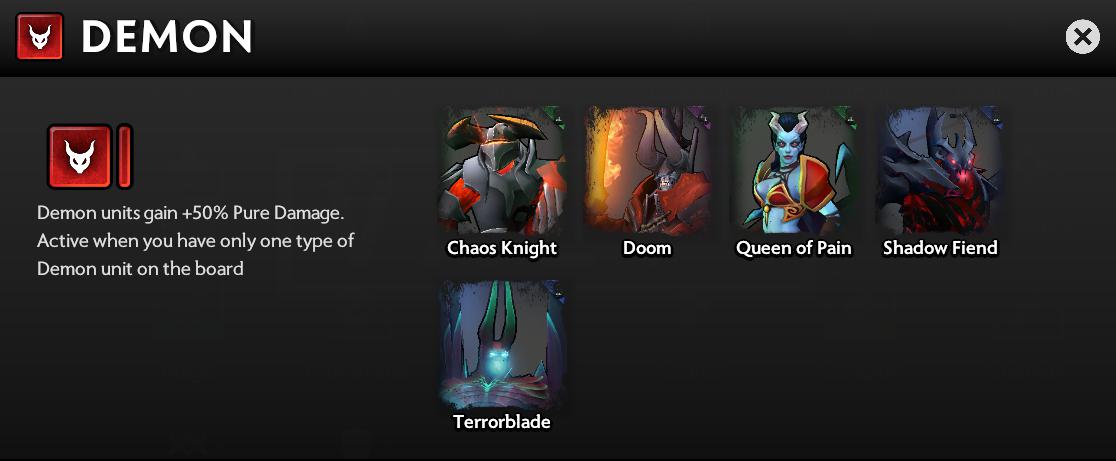 tộc trong Dota Underlords