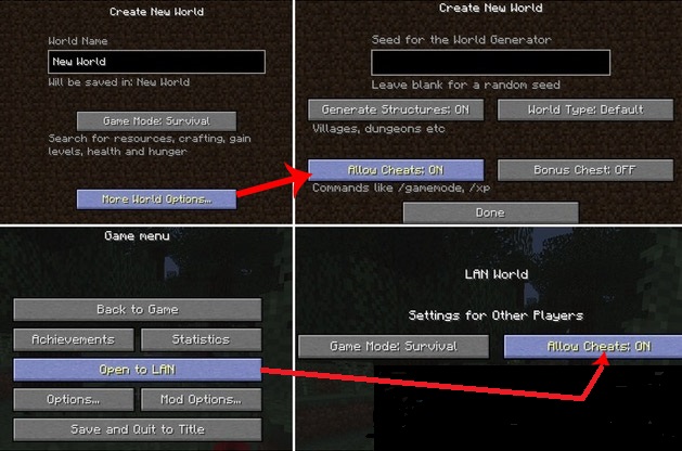 cheat code game minecraft
