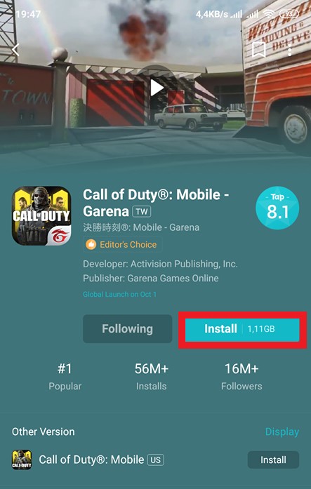 tải call of Duty Mobile