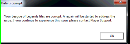 Cách khắc phục lỗi Data is Corrupted LOL