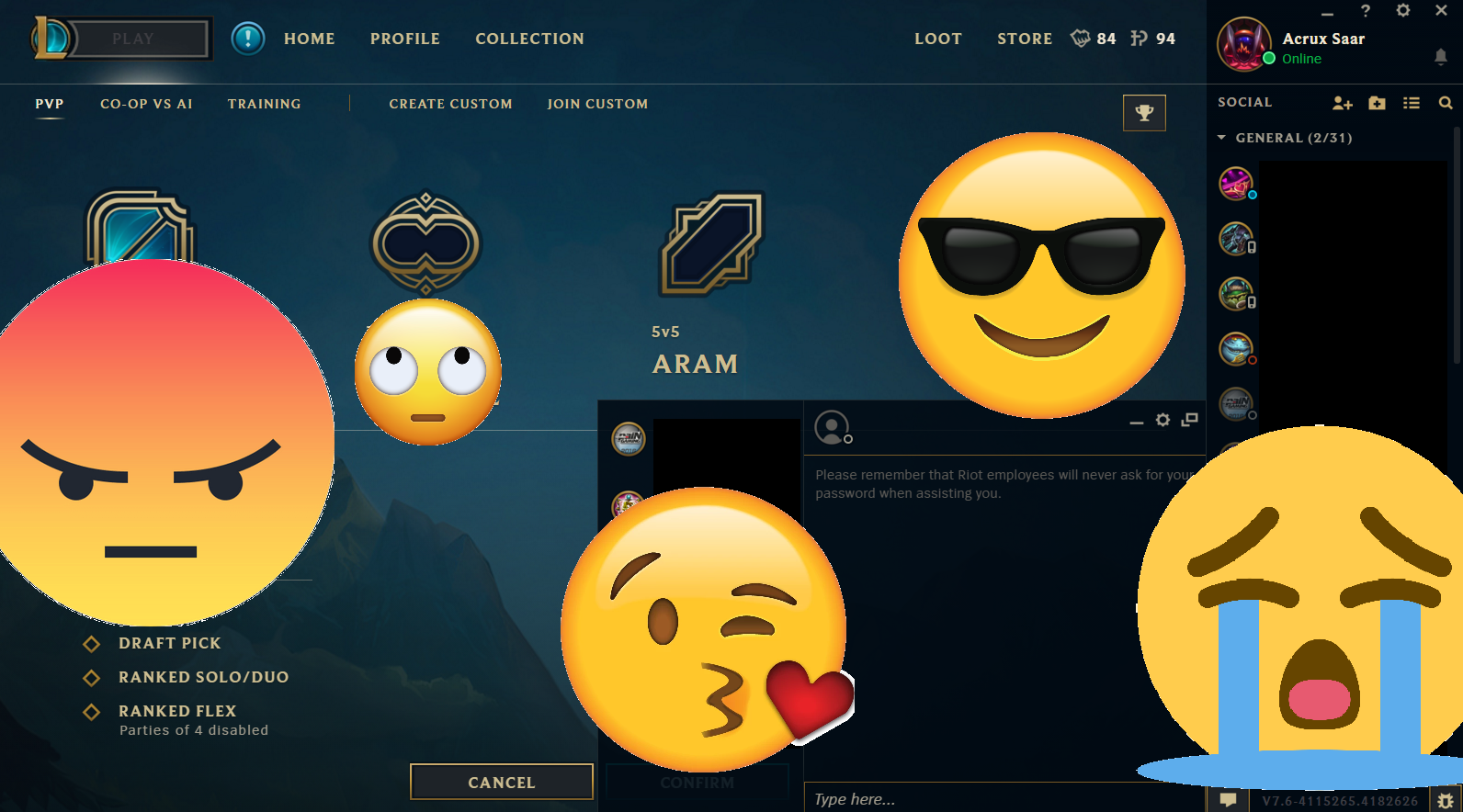 emoji lmht, icon lmht, client lmht, client mới