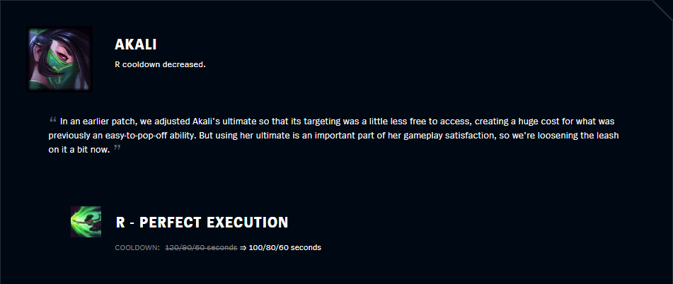 Akali, buff