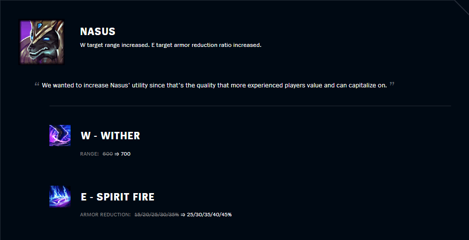 Nasus, buff