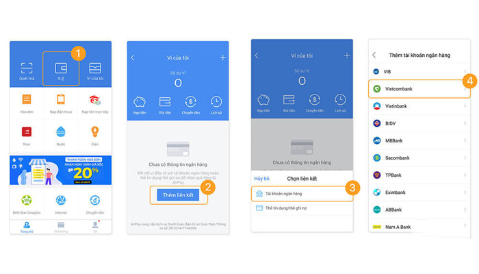 Kết nối tài khoản ngân hàng cùng ví điện tử Airpay chỉ với 4 bước đơn giản
