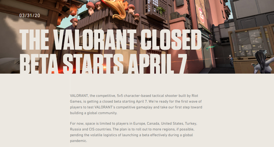 valorant, valorant closed beta