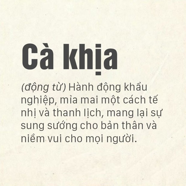 định nghĩa cà khịa