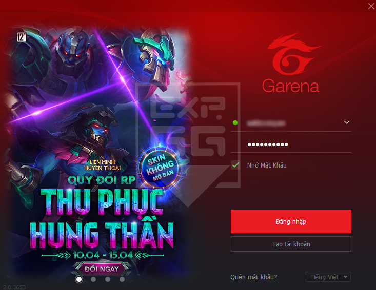 lmht, hướng dẫn tải lmht, hướng dẫn cài garena, garena, garena pc