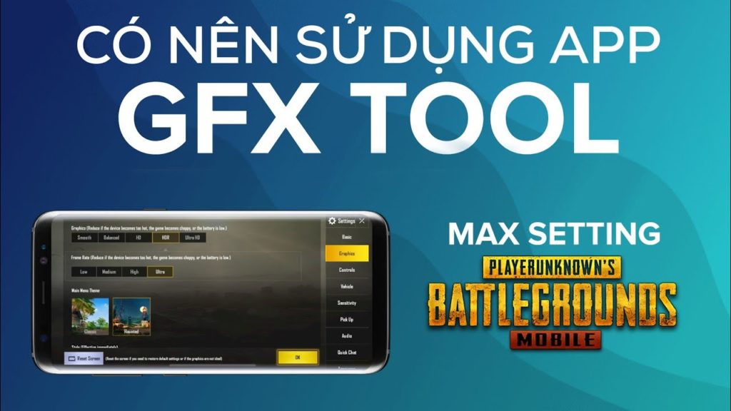 PUBG Mobile, GFX Tool, ban nick, cấm, hack, lag