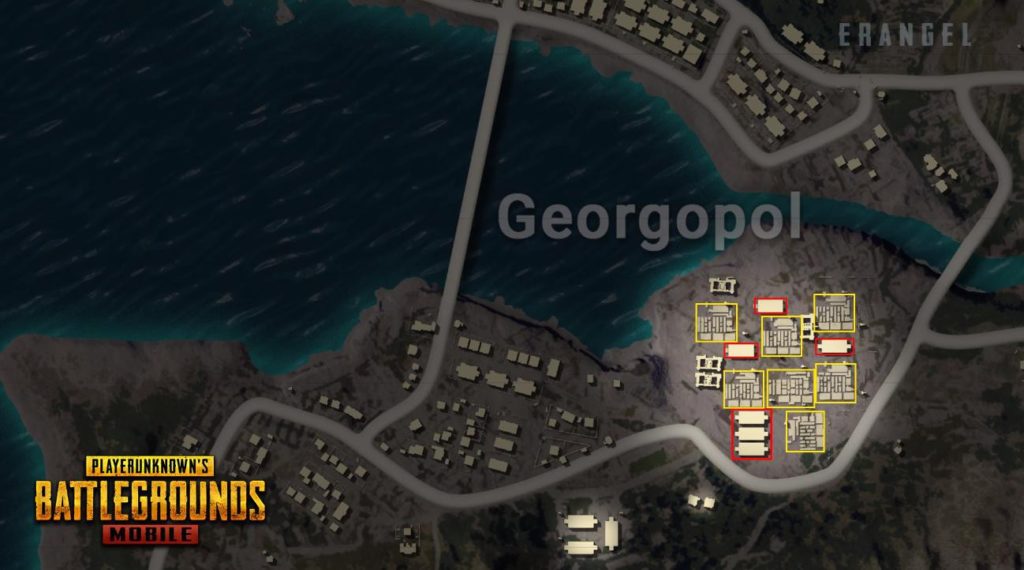 pubg, pubg mobile, hot drop, địa điểm, đông người, loot,