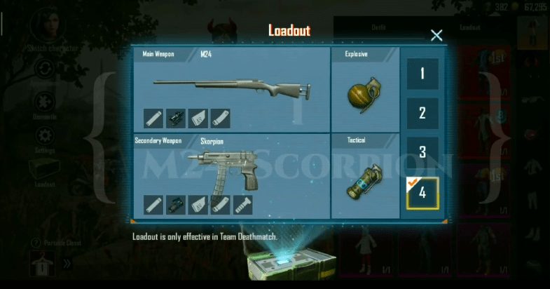 PUBG Mobile, loadout, vũ khí, súng, TDM