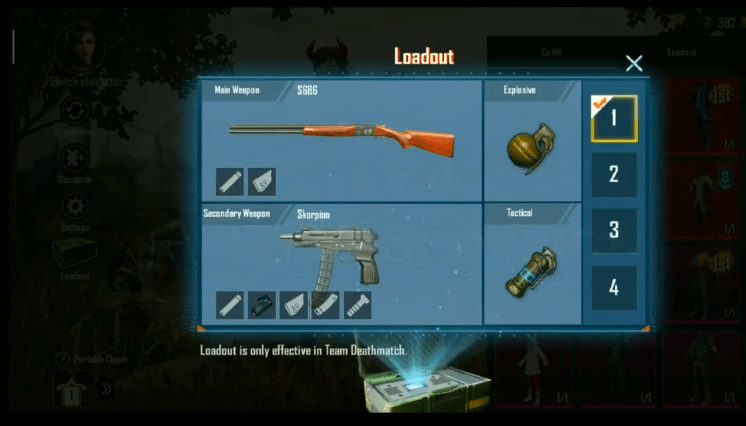 PUBG Mobile, loadout, vũ khí, súng, TDM