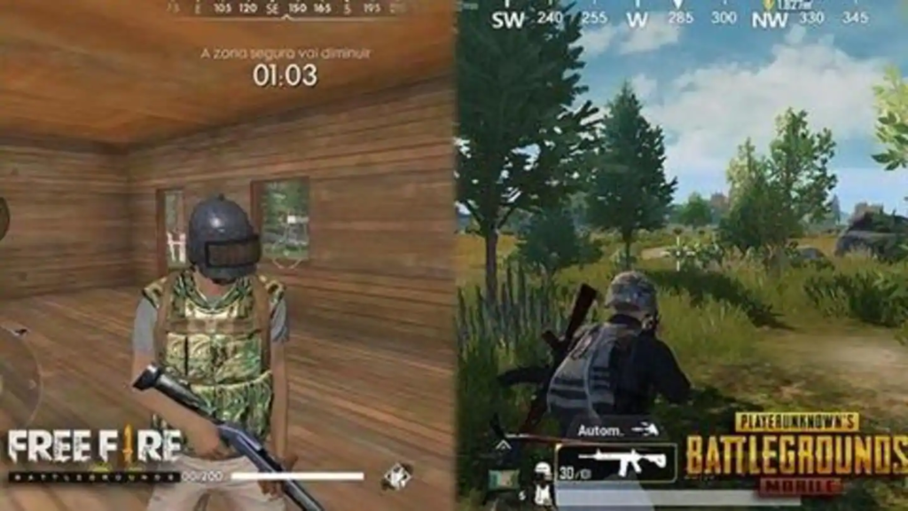 PUBG Mobile, Free Fire, so sánh, chơi game, hay, đẹp, pay to win