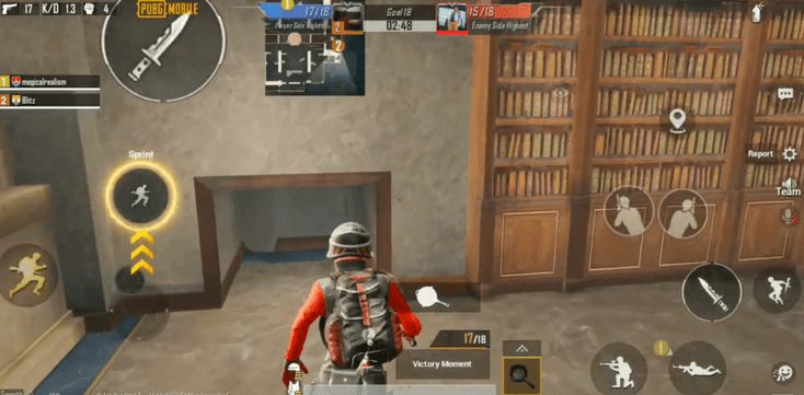 PUBG Mobile, bản đồ thư viện, team gun