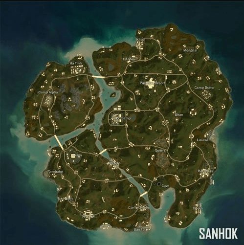 PUBG, bản đồ, Sanhok