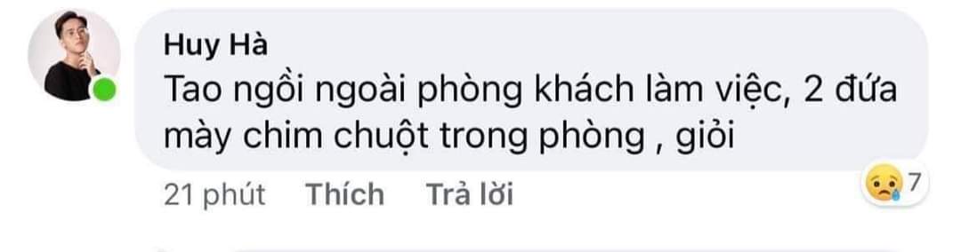 Anh thể hiện sự uất ức của mình