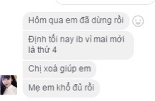 Nài nỉ chủ stt xóa