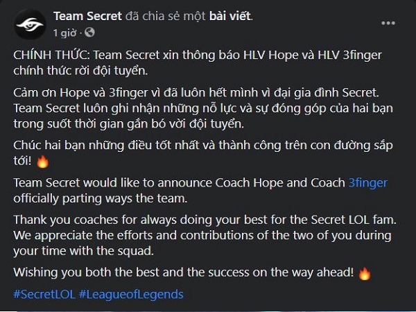 TS thông báo