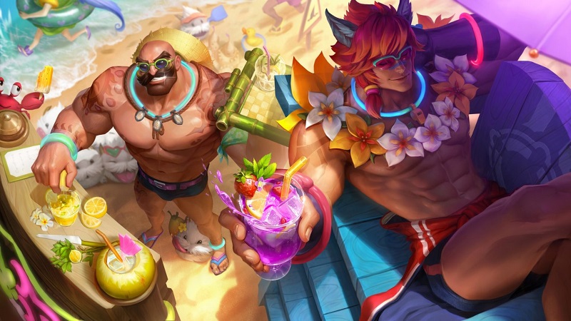 Braum và Sett sẽ tham gia vào vũ trụ Tiệc Bể Bơi của Riot
