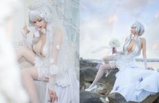 Bộ ảnh cosplay mỹ nhân Azur Lane trong bộ váy cô dâu trắng muốt tinh khôi