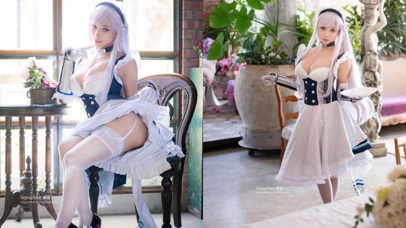 Bộ ảnh cosplay mỹ nhân Belfast trong Azur Lane khiến người xem phải bỏng mắt