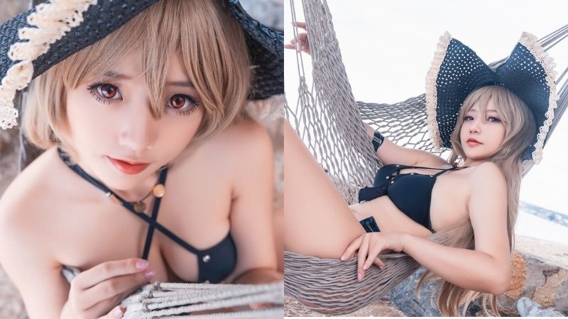 Bộ ảnh cosplay mỹ nhân Jean Bart diện bikini gợi cảm, cực kỳ nóng bỏng trong Azur Lane