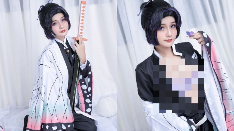 Màn cosplay Trùng trụ Shinobu của Kimetsu no Yaiba đẹp miễn chê, do nàng coser Việt hoá thân