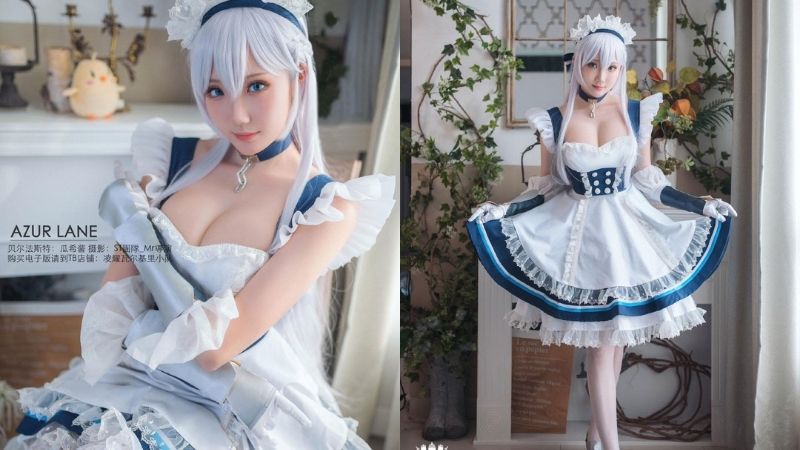 Đổ gục với bộ ảnh cosplay nhân vật Belfast cực kỳ gợi cảm trong Azur Lane 