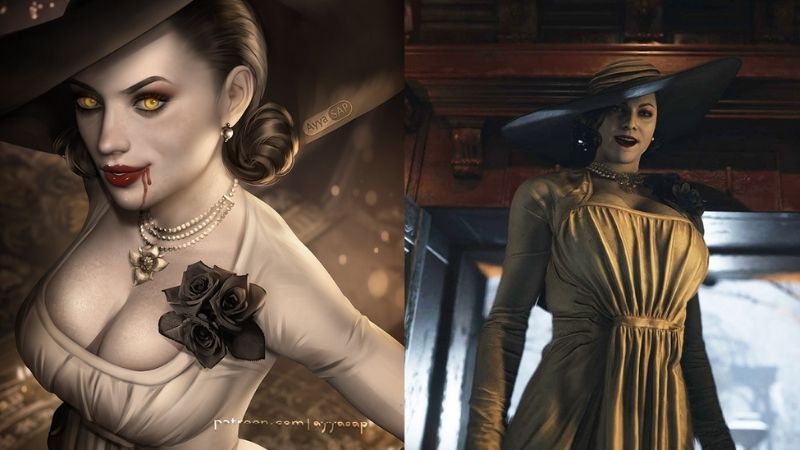 Bộ ảnh cosplay nữ trùm Lady Dimitrescu tâm hồn cực khủng trong Resident Evil 8
