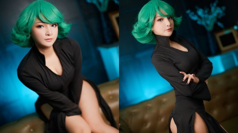 Loạt ảnh cosplay mỹ nữ Tatsumaki xinh đẹp trong One Punch Man khoe đôi chân trắng trẻo, mịn màng