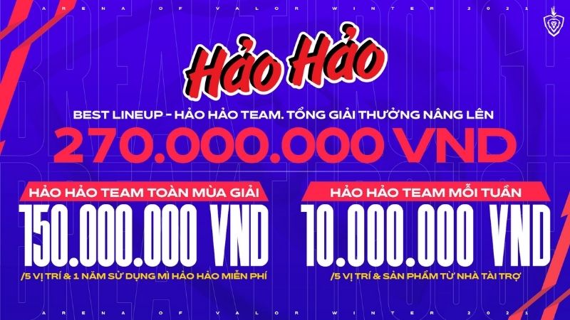Hảo Hảo là nhà tài trợ mới cho ĐTDV mùa Đông 2021