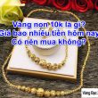 vàng 10k là gì