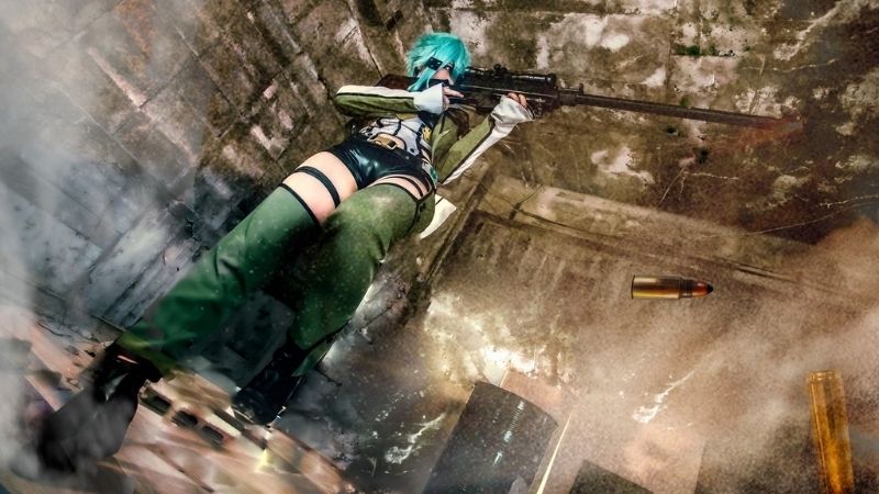 Bộ ảnh cosplay nhân vật Sinon siêu ngầu trong Sword Art Online