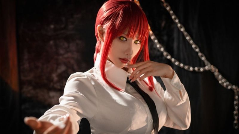 Bộ ảnh cosplay mỹ nữ phản diện Makima trong Chainsaw Man