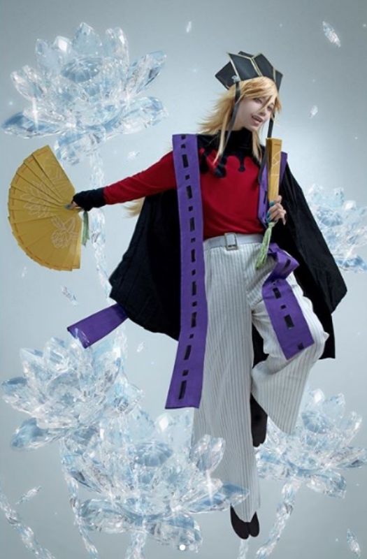 Bộ ảnh cosplay nhân vật Thượng Huyền Nhị Douma trong Kimetsu no Yaiba