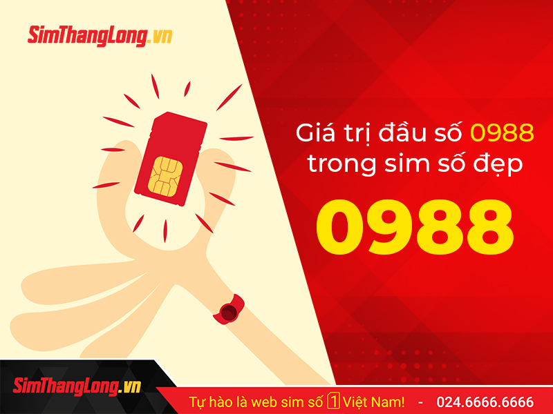Đầu số 0988 của mạng nào? Giá trị của đầu số cổ nhất nhì Việt Nam - Blog Sim Thăng Long