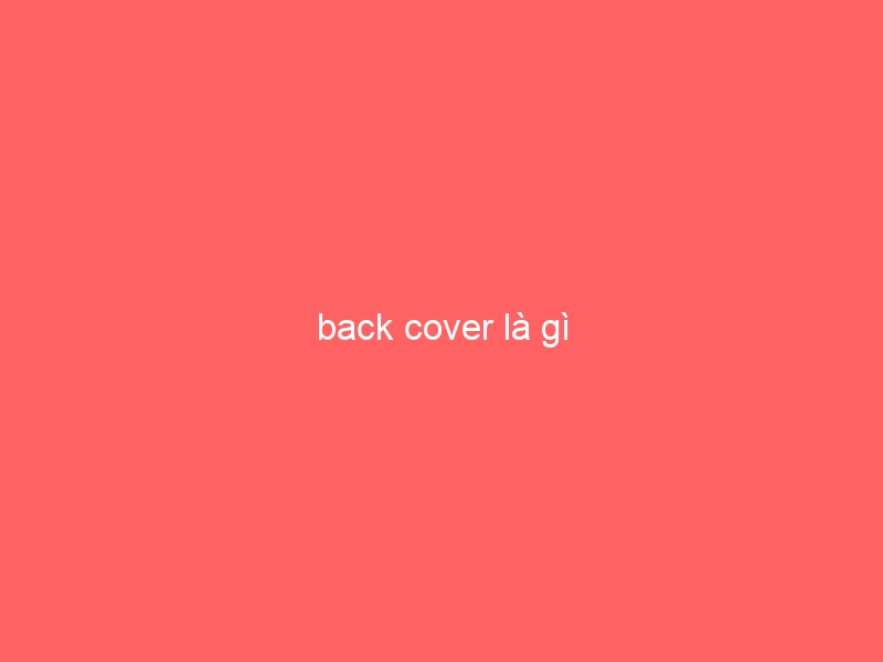 cover là gì