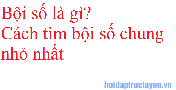 bội số là gì