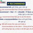 recommend là gì