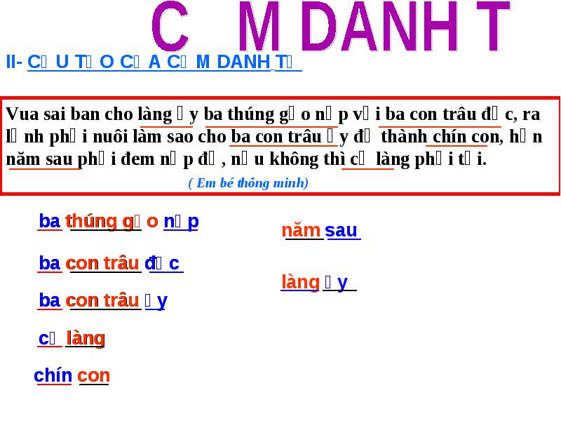 cụm danh từ là gì