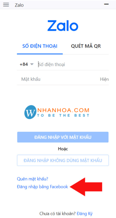 Đăng nhập Zalo bằng facebook không cần mật khẩu [Hướng Dẫn]