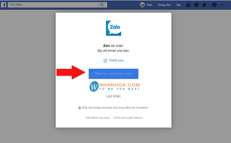 Đăng nhập Zalo bằng facebook không cần mật khẩu [Hướng Dẫn]