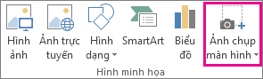 Chèn ảnh chụp màn hình hoặc hình cắt từ màn hình