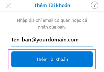 Thiết lập tài khoản Outlook trong ứng dụng thư của iOS