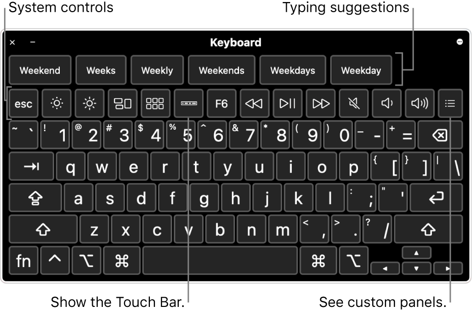 Use the Accessibility Keyboard on Mac