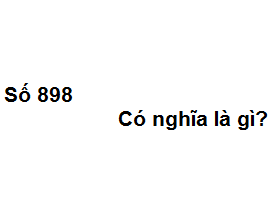 Số 898 có nghĩa là gì trong tình yêu?