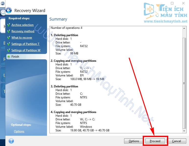 Hướng Dẫn Bung Ghost File TIB Chuẩn UEFI-GPT Chi Tiết