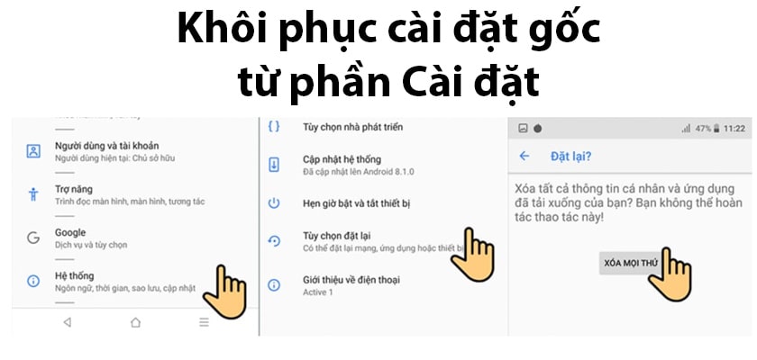 Cài đặt gốc Vsmart | Khôi phục cài đặt gốc Vsmart hiệu quả