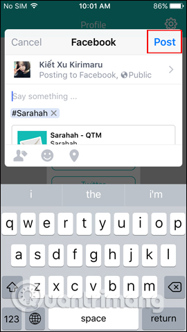 Cách sử dụng Sarahah gửi tin nhắn nặc danh trên Facebook