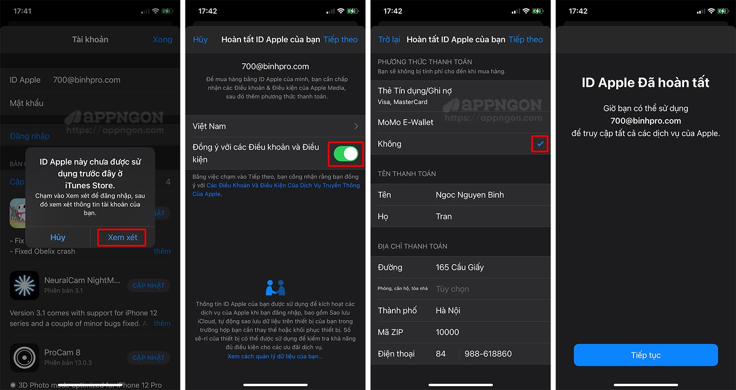 Fix lỗi "ID Apple này chưa được sử dụng trước đây ở iTunes Store"